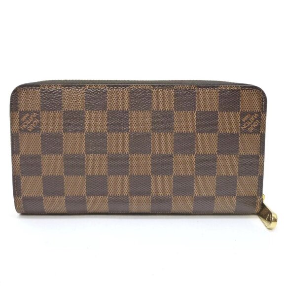 Auth LOUIS VUITTON Zippy Wallet Round Fastener N60015 Damier Ebene #36631948 - Picture 2 of 16